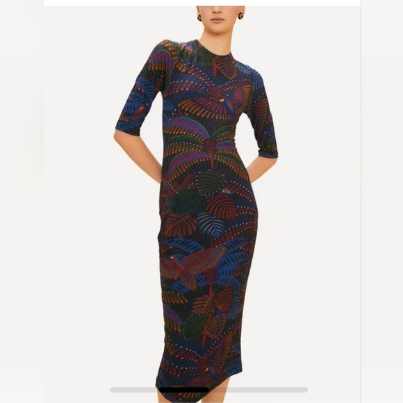 NWT FARM RIO SZ M. Multicolor Patterned Women's Dress - Picture 3 of 15